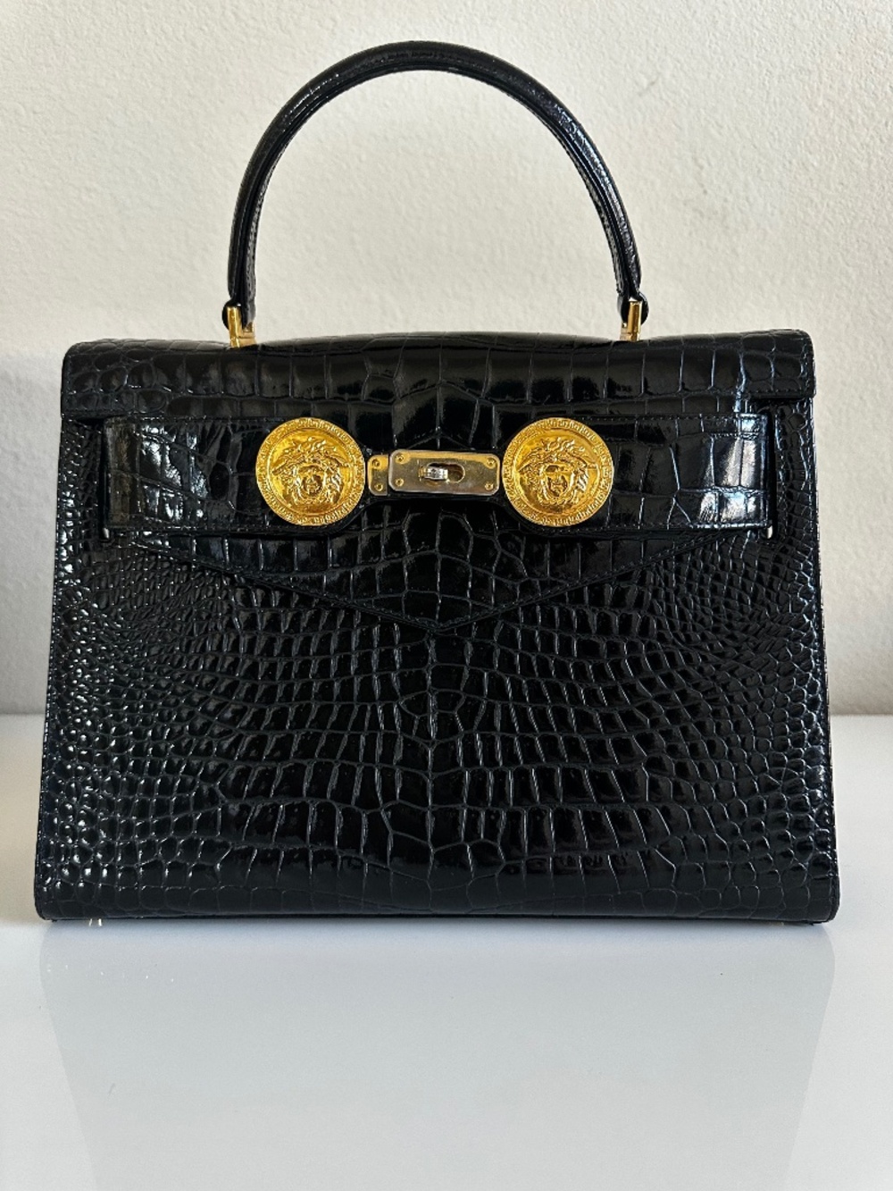 Authentic Gianni Versace Couture Princess Diana Medusa Bag Vintage 1990s